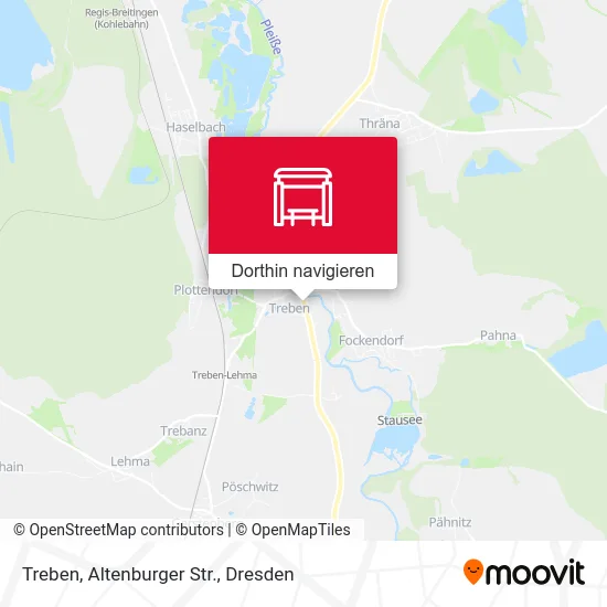 Treben, Altenburger Str. Karte