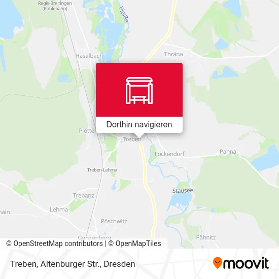 Treben, Altenburger Str. Karte