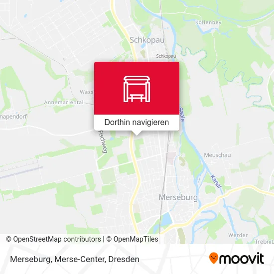 Merseburg, Merse-Center Karte