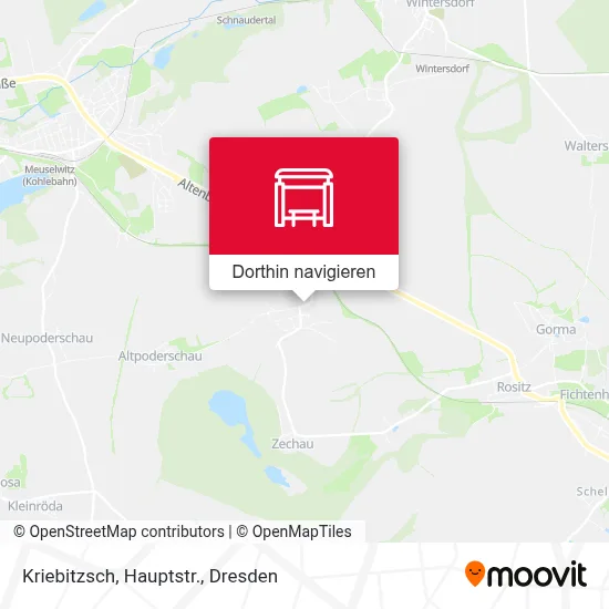 Kriebitzsch, Hauptstr. Karte