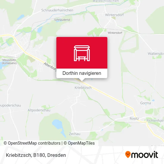 Kriebitzsch, B180 Karte