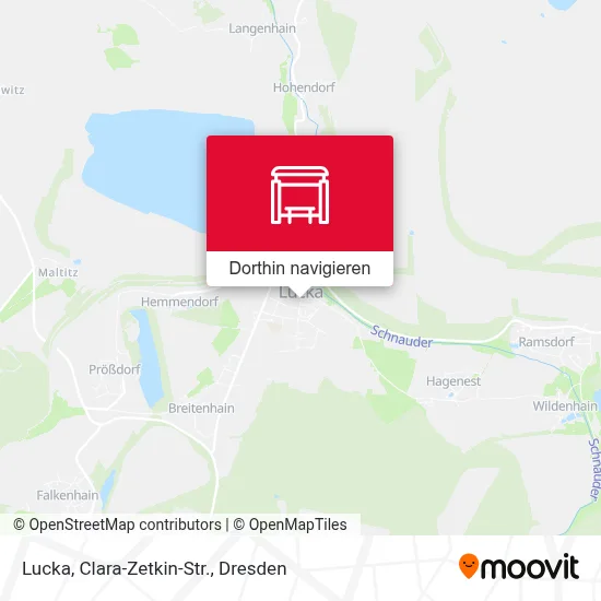 Lucka, Clara-Zetkin-Str. Karte