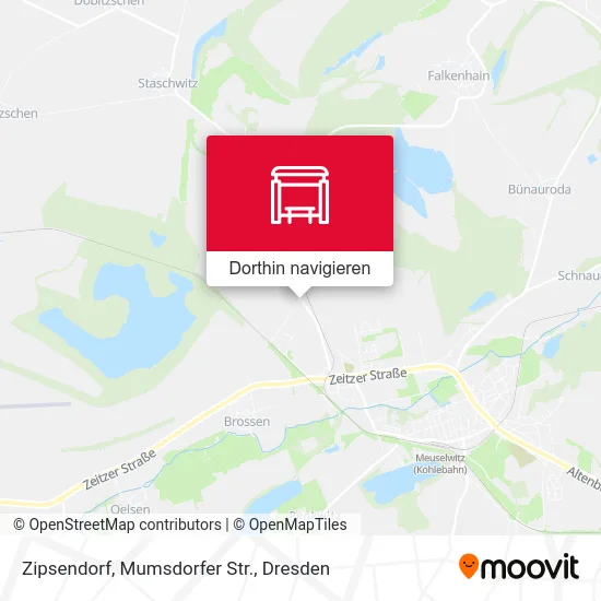 Zipsendorf, Mumsdorfer Str. Karte