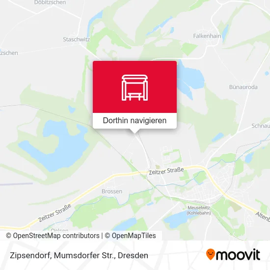 Zipsendorf, Mumsdorfer Str. Karte