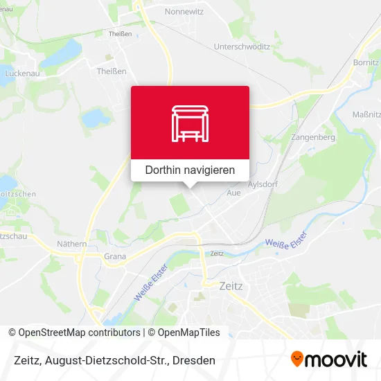 Zeitz, August-Dietzschold-Str. Karte