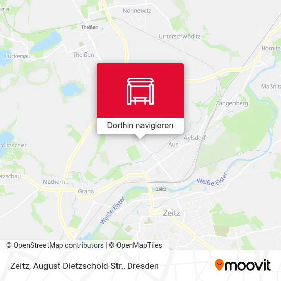 Zeitz, August-Dietzschold-Str. Karte