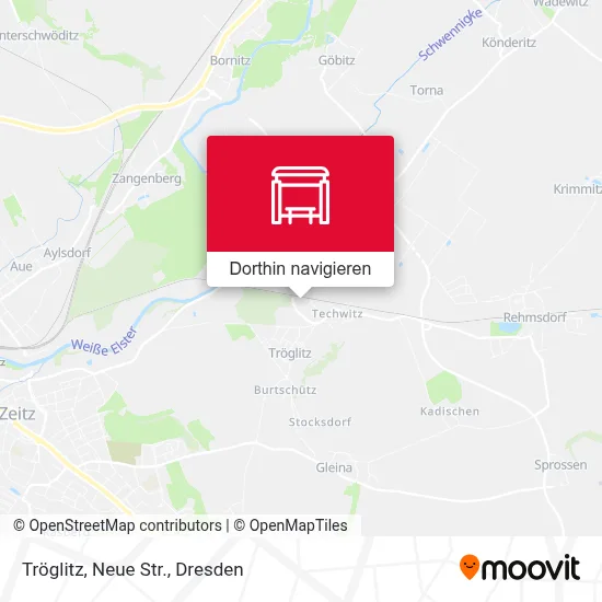 Tröglitz, Neue Str. Karte