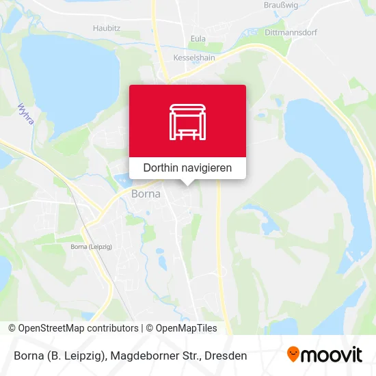 Borna (B. Leipzig), Magdeborner Str. Karte