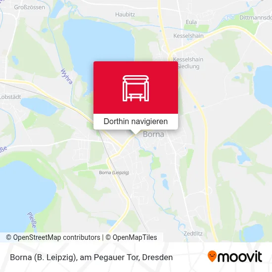 Borna (B. Leipzig), am Pegauer Tor Karte