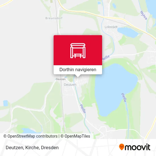 Deutzen, Kirche Karte