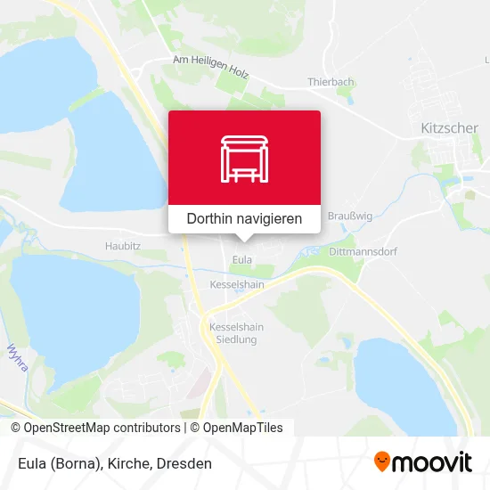 Eula (Borna), Kirche Karte