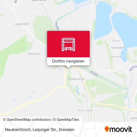 Neukieritzsch, Leipziger Str. Karte