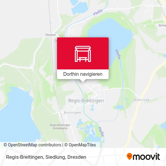 Regis-Breitingen, Siedlung Karte
