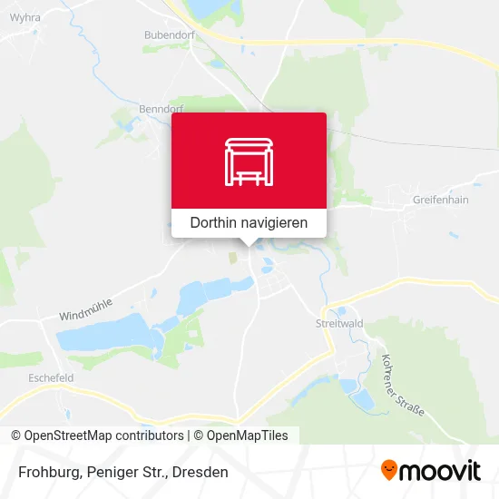 Frohburg, Peniger Str. Karte