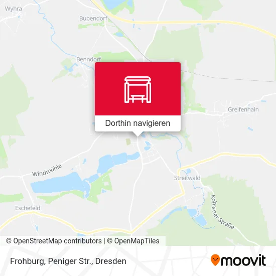 Frohburg, Peniger Str. Karte