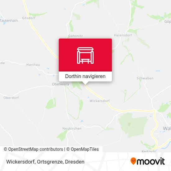 Wickersdorf, Ortsgrenze Karte