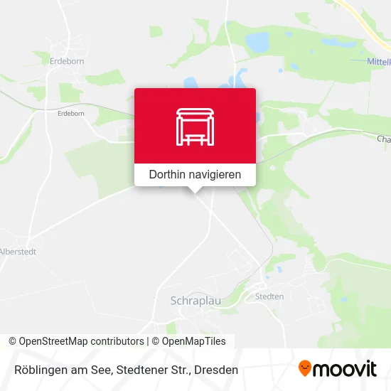 Röblingen am See, Stedtener Str. Karte