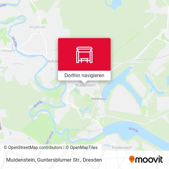 Muldenstein, Guntersblumer Str. Karte