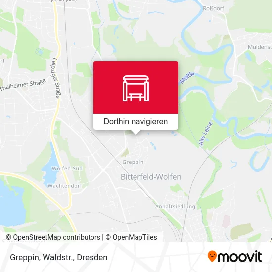 Greppin, Waldstr. Karte