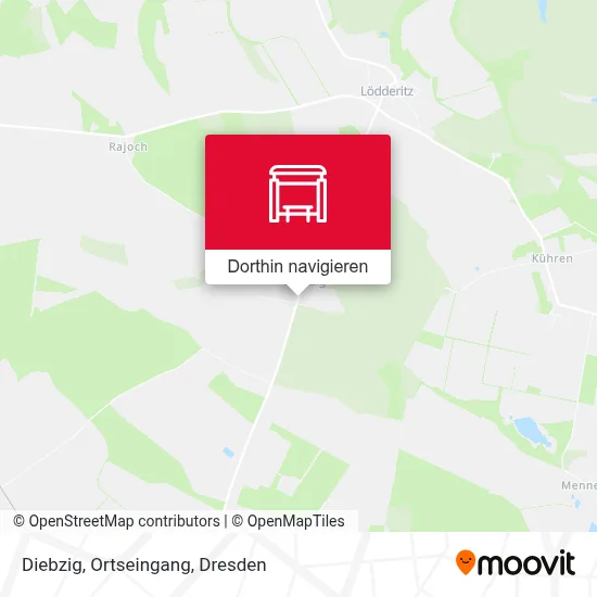 Diebzig, Ortseingang Karte