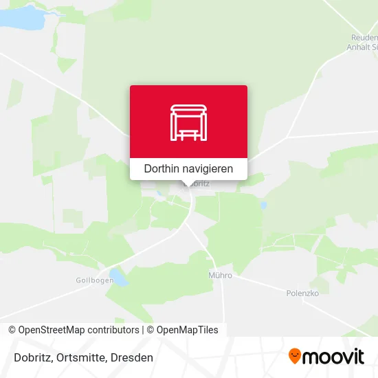 Dobritz, Ortsmitte Karte