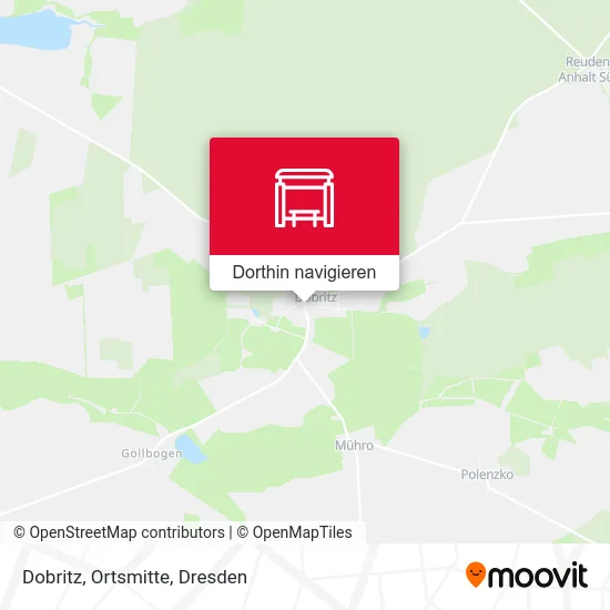 Dobritz, Ortsmitte Karte