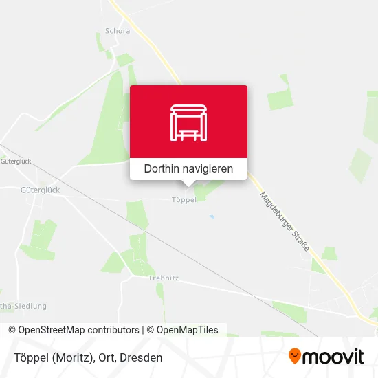 Töppel (Moritz), Ort Karte
