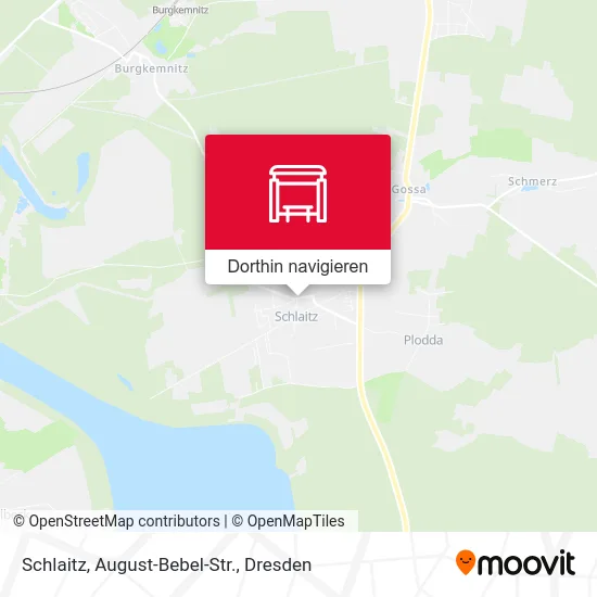 Schlaitz, August-Bebel-Str. Karte