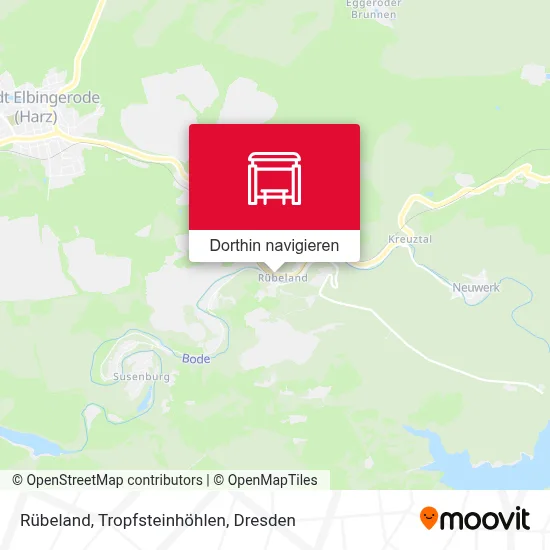 Rübeland, Tropfsteinhöhlen Karte