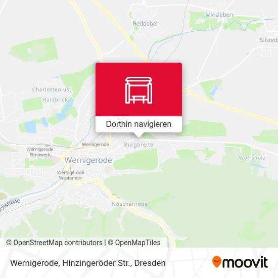 Wernigerode, Hinzingeröder Str. Karte