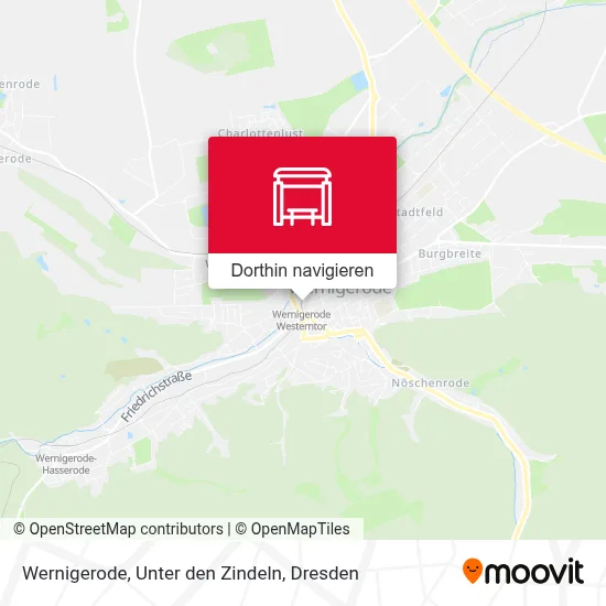 Wernigerode, Unter den Zindeln Karte