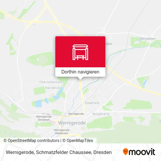 Wernigerode, Schmatzfelder Chaussee Karte