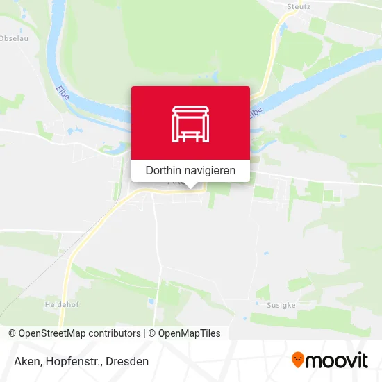 Aken, Hopfenstr. Karte