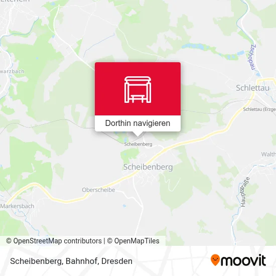 Scheibenberg, Bahnhof Karte