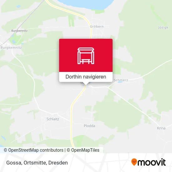 Gossa, Ortsmitte Karte