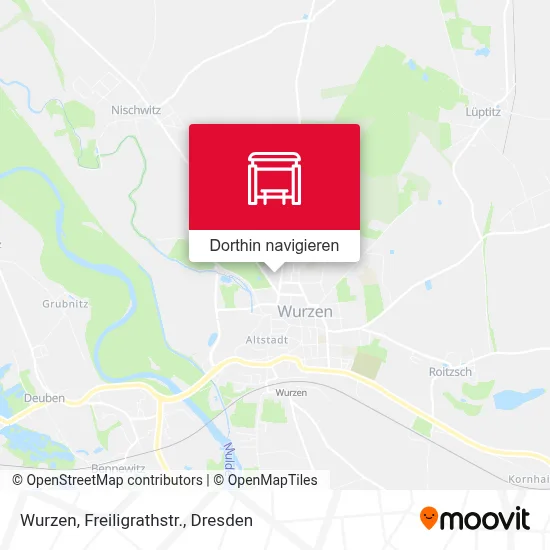 Wurzen, Freiligrathstr. Karte