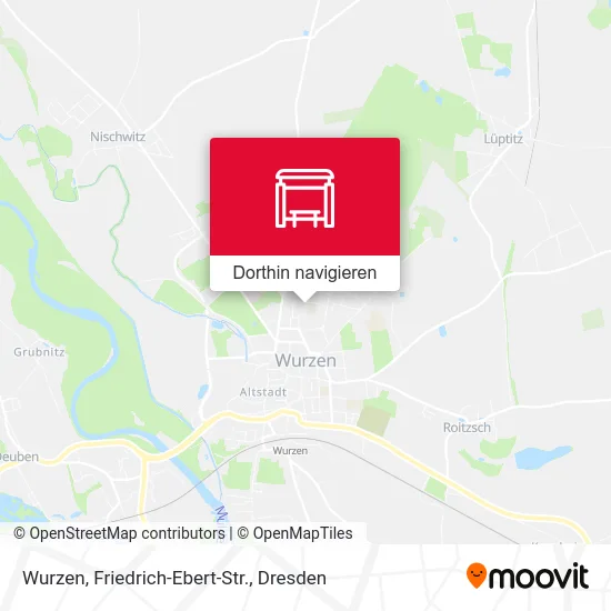 Wurzen, Friedrich-Ebert-Str. Karte