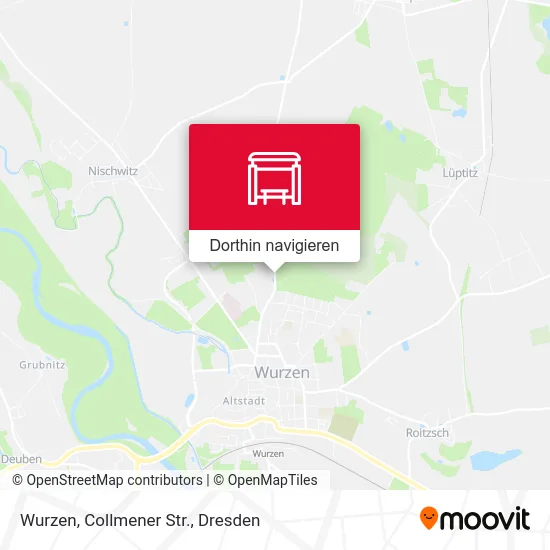 Wurzen, Collmener Str. Karte