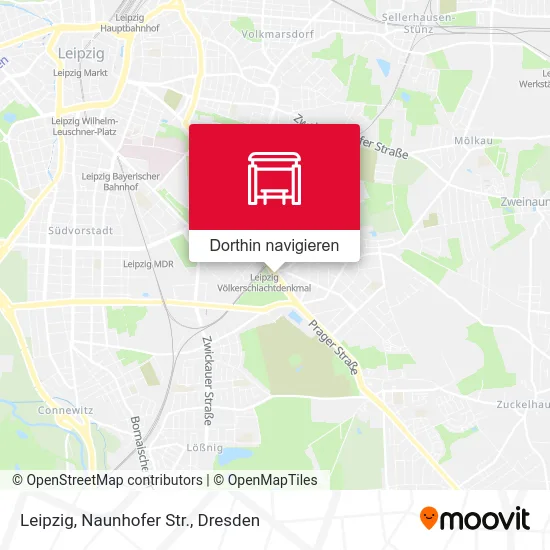 Leipzig, Naunhofer Str. Karte