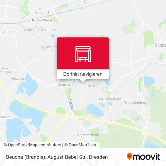 Beucha (Brandis), August-Bebel-Str. Karte