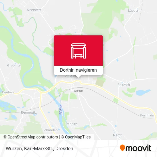 Wurzen, Karl-Marx-Str. Karte
