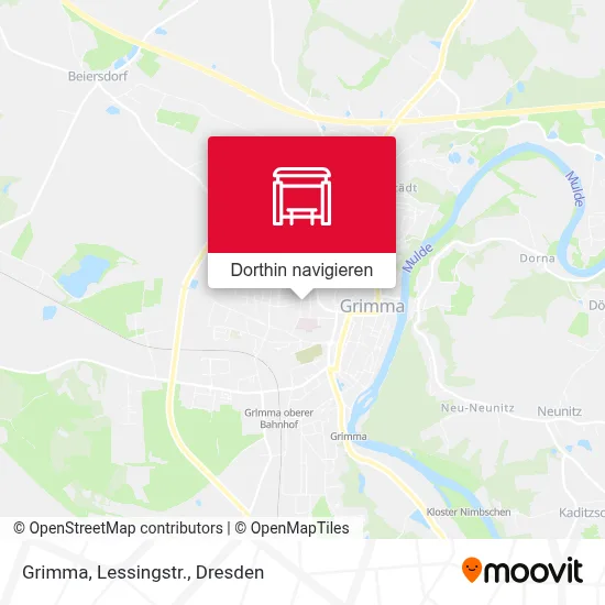 Grimma, Lessingstr. Karte
