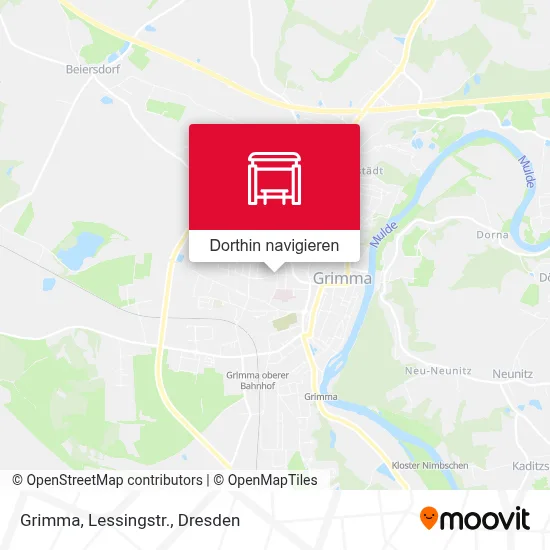 Grimma, Lessingstr. Karte