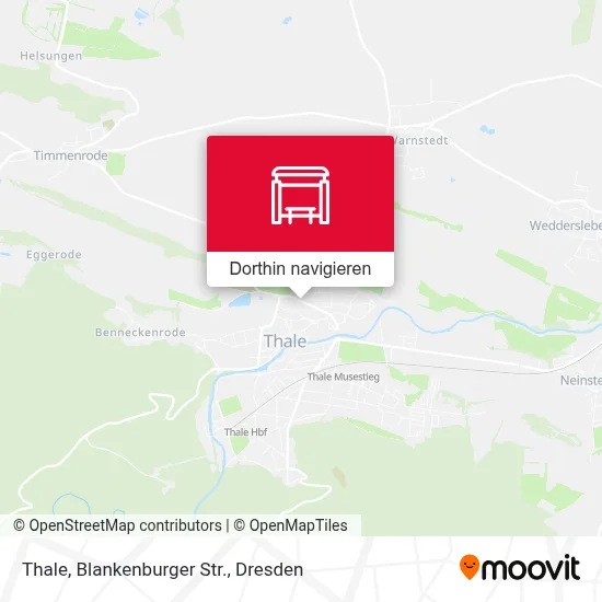 Thale, Blankenburger Str. Karte