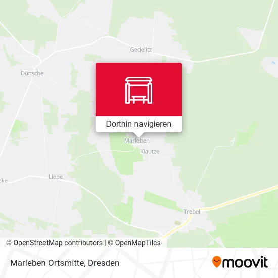 Marleben Ortsmitte Karte