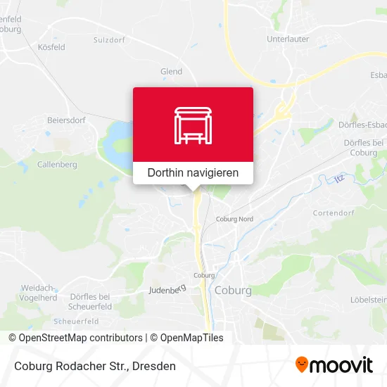 Coburg Rodacher Str. Karte