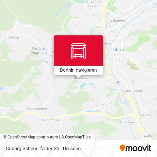 Coburg Scheuerfelder Str. Karte