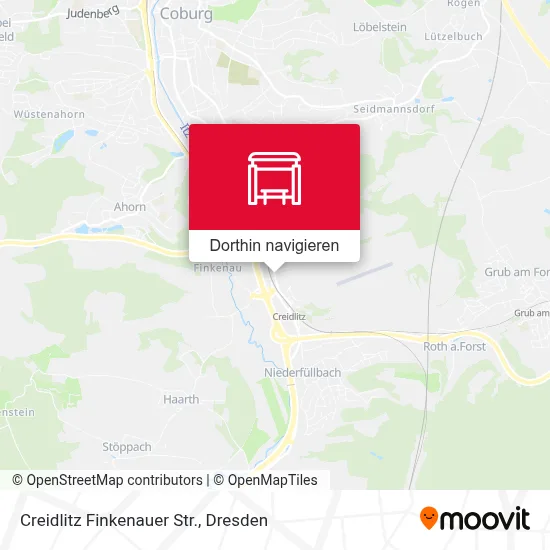 Creidlitz Finkenauer Str. Karte