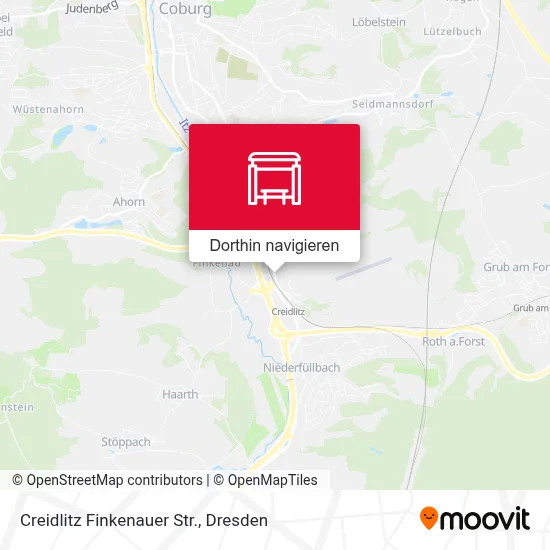 Creidlitz Finkenauer Str. Karte