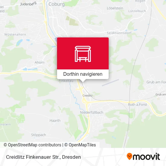 Creidlitz Finkenauer Str. Karte